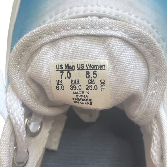 VANS Authentic Off the Wall Ombré Blue and True White Sneakers - Men's Size 7 - Picture 9 of 9